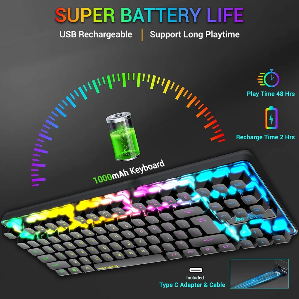 Ant Esports Wireless Gaming Keyboard MK720 Pro V2 RGB view 7